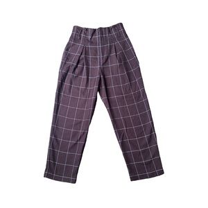 peacebird brand burgundy high-waisted paperbag pants